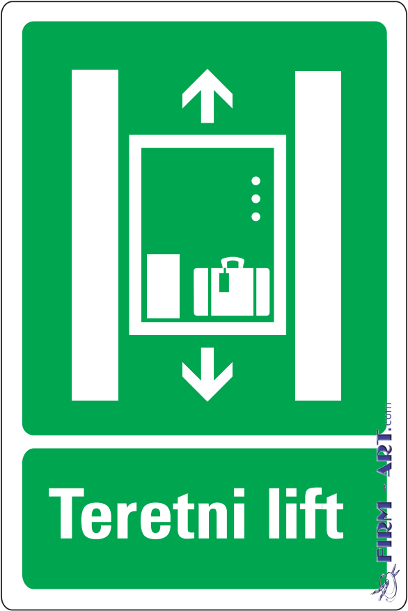 Znaci informacija - Teretni lift (Sito štampa firm-art.com) 